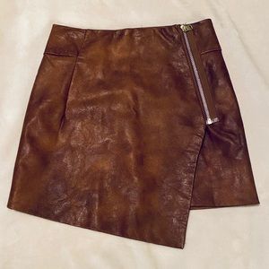 H&M Faux Leather Miniskirt